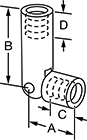 Image of Attribute. Front orientation. Contains Annotated. Standoffs. Hinged Female Threaded Round Standoffs.