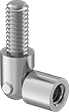 Image of Product. Front orientation. Standoffs. Hinged Male-Female Threaded Round Standoffs.