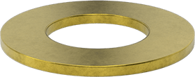 Image of Product. Bottom orientation. Zinc Yellow-Chromate Plated Grade 8 Steel SAE Washer, SAE, for 1" Screw Size, 1.062" ID, 2.000" OD.