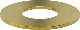 Image of Product. Bottom orientation. Zinc Yellow-Chromate Plated Grade 8 Steel SAE Washer, SAE, for 1-7/8" Screw Size, 2.000" ID, 4.250" OD.