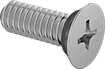 Image of Product. Front orientation. Flat Head Screws. Sealing Stainless Steel Phillips Drive Flat Head Screws.