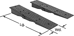 Image of Product. Front orientation. Contains Annotated. Ramps. Low-Height Vehicle Ramps, 2 Ramps Included.