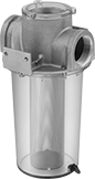 Image of Product. Front orientation. Strainers. Clear-View Basket Strainers.