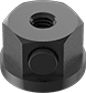 Image of Product. Front orientation. Push-Button Nuts. Flanged-Hex Slide-Adjust Push-Button Nuts.