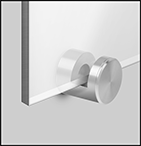 Image of ProductInUse. Front orientation. Contains Border. Panel Hanging Brackets. Screw-Grip Standoff Panel Hanging Brackets, Round.