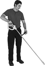 Image of ProductInUse. Front orientation. Blowguns. Compressed-Air Blowguns for Large Areas .