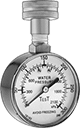 Image of Product. Front orientation. Pressure Gauges. Pressure Gauges, Dual Scale, Top Connection.