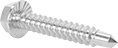 Image of Product. Back orientation. Tapping Screws. Aluminum Serrated-Flange Hex Head Drilling Screws for Aluminum.