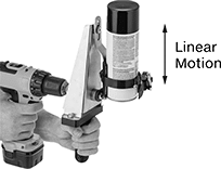 Image of ProductInUse. Front orientation. Paint Shakers. Paint Shaker Attachments for Power Tools, For Drills.