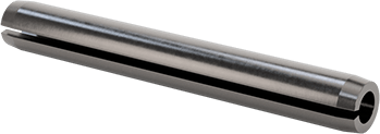 Image of Product. Front orientation. 1050-1095 Spring Steel Slotted Spring Pin, 3/16" Diameter, 1-1/2" Long.
