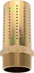 Image of Product. Top orientation. Compact High-Flow Muffler, with 2 NPT Male Zinc-Plated Steel Fitting.