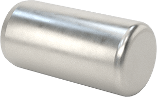 Image of Product. Front orientation. Dowel Pin, Alloy Steel, 1/4" Diameter, 1/2" Long.