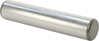 Image of Product. Front orientation. Dowel Pin, Alloy Steel, 1/4" Diameter, 1-1/4" Long.
