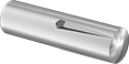 Image of Product. Front orientation. Dowel Pins. Standard Tolerance, Partially Grooved, Plain Head, Half Grooved, Reverse-Tapered Groove.