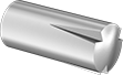 Image of Product. Front orientation. Dowel Pins. Standard Tolerance, Partially Grooved, Plain Head, Half Grooved, Tapered Groove.