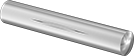Image of Product. Front orientation. Dowel Pins. Standard Tolerance, Partially Grooved, Plain Head, Center Grooved, Parallel Groove.