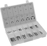 Image of Product. Front orientation. Retaining Rings. Side-Mount External Retaining Rings Assortment.