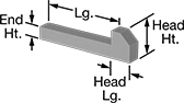 Image of Attribute. Front orientation. Contains Annotated. Tapered Gib Keys.