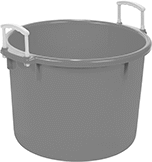 Image of Product. Front orientation. Tubs. Rubber and Polyethylene Tubs, Style B.