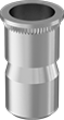Image of Product. Front orientation. Rivet Nuts. Tight-Space Rivet Nuts.