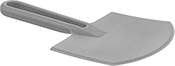 Image of Product. Front orientation. Scrapers. Round-Blade Plastic Scrapers, Scrapers With Handle.