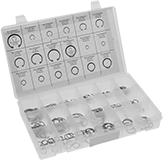 Image of Product. Front orientation. Retaining Rings. External and Internal Retaining Rings Assortment.