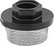 Image of Product. With Female Threaded Pipe Connection. Front orientation. Strainers. Miniature Suction Strainers, With Female Threaded Pipe Fitting Connections.