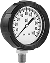 Image of Product. Front orientation. Pressure Gauges. High-Clarity Vibration- and Corrosion-Resistant Pressure Gauges.
