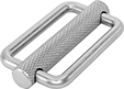 Image of Product. Slide with Adjustable Middle Bar. Front orientation. Webbing Slides. Webbing Slides, Adjustable Middle Bar.