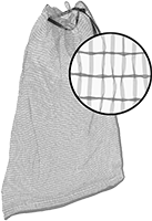 Image of Product. Front orientation. Contains Inset. Drawstring Bags. Mesh Drawstring Storage Bags, Polypropylene Fabric, Standard Mesh.