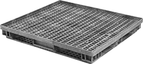 Image of Product. Front orientation. Pallets. Stackable Plastic Pallets, Vented Surface, Style D.