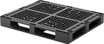 Image of Product. Front orientation. Pallets. Stackable Plastic Pallets, Vented Surface, Style C.