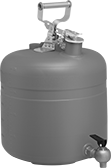 Image of Product. Front orientation. Safety Cans. Safety Cans with Faucet, Polyethylene.