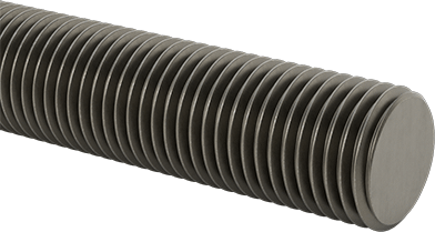 Image of Product. Front orientation. Low-Strength Steel Threaded Rod, 2"-4 1/2 Thread Size, 6 Feet Long.