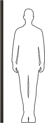 Image of Product. Side1 orientation. Contains SizingReference. Low-Strength Steel Threaded Rod, 2"-4 1/2 Thread Size, 6 Feet Long.