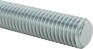 Image of Product. Front orientation. Low-Strength Zinc-Plated Steel Threaded Rod, 9/16"-12 Thread Size, 6 Feet Long.