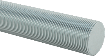 Image of Product. Front orientation. Low-Strength Zinc-Plated Steel Threaded Rod, 1-1/2"-12 Thread Size, 6 Feet Long.