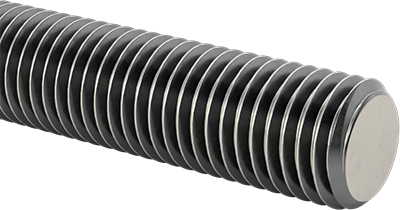 Image of Product. Front orientation. 18-8 Stainless Steel Threaded Rod, 3/4"-10 Thread Size, 6 Feet Long.