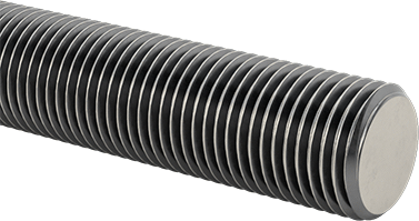 Image of Product. Front orientation. 18-8 Stainless Steel Threaded Rod, 9/16"-18 Thread Size, 6 Feet Long.