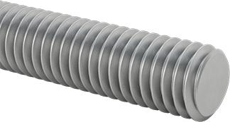 Image of Product. Front orientation. 18-8 Stainless Steel Threaded Rod, 10-32 Thread Size, 6 Feet Long.