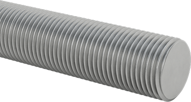 Image of Product. Front orientation. 18-8 Stainless Steel Threaded Rod, 5/8"-18 Thread Size, 6 Feet Long.