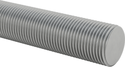 Image of Product. Front orientation. 18-8 Stainless Steel Threaded Rod, 7/8"-14 Thread Size, 12 Feet Long.