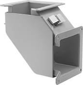 Image of Product. Front orientation. Raceway and Fittings. Dust-Resistant Raceway and Fittings, 90° Elbow Connectors.