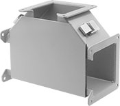 Image of Product. Front orientation. Raceway and Fittings. Dust-Resistant Raceway and Fittings, Tee Connectors.