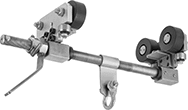 Image of Product. Mobile with Roller Bearings. Front orientation. Fall-Arrest Anchors. I-Beam Fall-Arrest Anchors, Clamp On, Mobile.