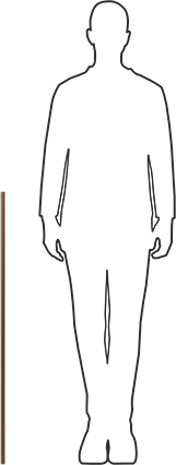 Image of Product. Side1 orientation. Contains SizingReference. Grade B7 Medium-Strength Steel Threaded Rod, Zinc Yellow-Chromate Plated, M18 x 2.5 mm Thread Size, 1 M Long.
