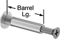 Image of Product. Front orientation. Contains Annotated. Binding Barrels. Brass Binding Barrels and Screws for Door Hardware.