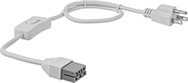 Image of Product. Front orientation. Power Cords. Quick-Connect Ceiling and Wall Strip Lights, Power Cords with Plug, For Style A.
