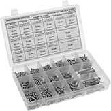 Image of Product. Front orientation. Tapping Screws. Steel Phillips Rounded Head Tapping Screw Assortments for Sheet Metal.