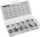 Image of Product. Front orientation. Tapping Screws. Steel Phillips Flat and Rounded Sheet Metal Screws Assortments.